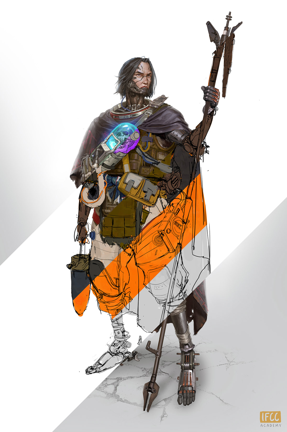characterdesign conceptart Cyberpunk design Drawing  IFCC IFCCacademy ILLUSTRATION  painting   postapocalyptic