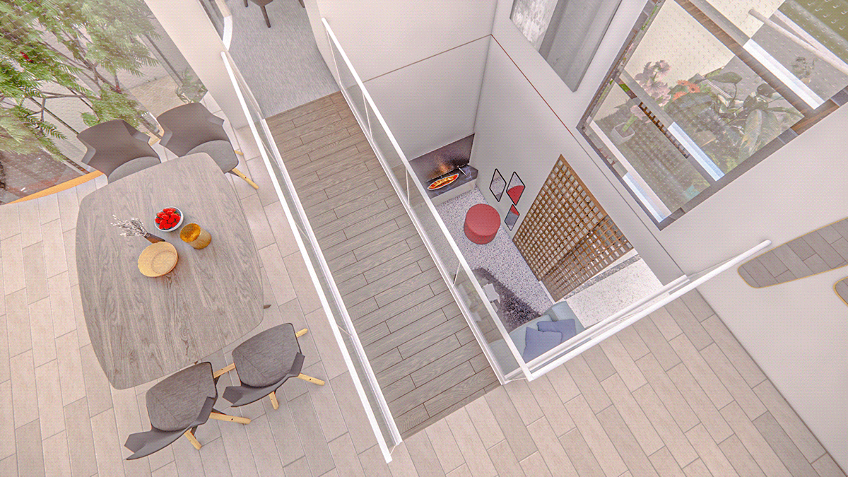 interior design  architecture architectural design Residential Design deconstructivism 3d modeling visualization Render