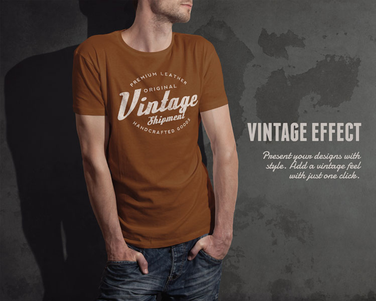 male t-shirt mock-up Mockup tee print present apparel psd free sexy man model grunge vintage