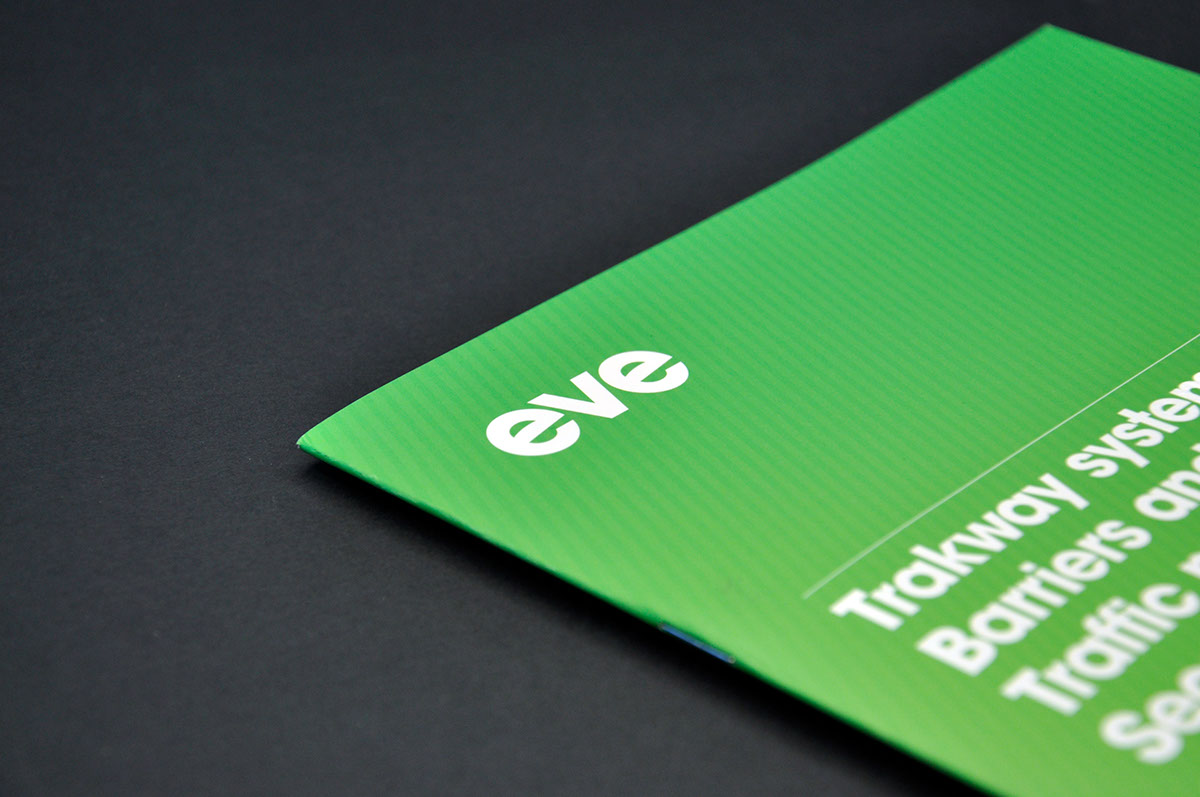 Eve print identity logo development logo design creative brochure commercial industrial