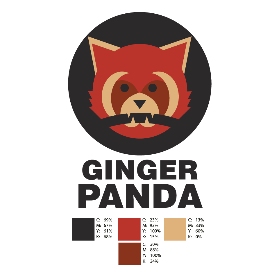 red panda ginger beer Logo Design