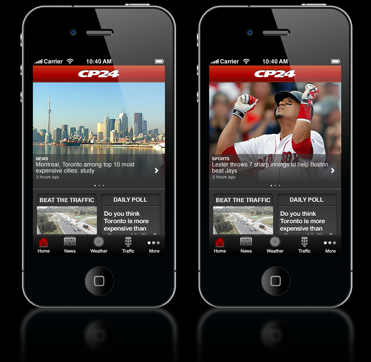 CP24 iphone mobile application news breaking ivan sharko UI Interface user UserInterface ux app