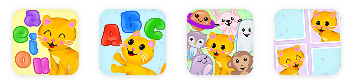 alphabet apps children Fun Games kawaii kids Memory Stories vowels