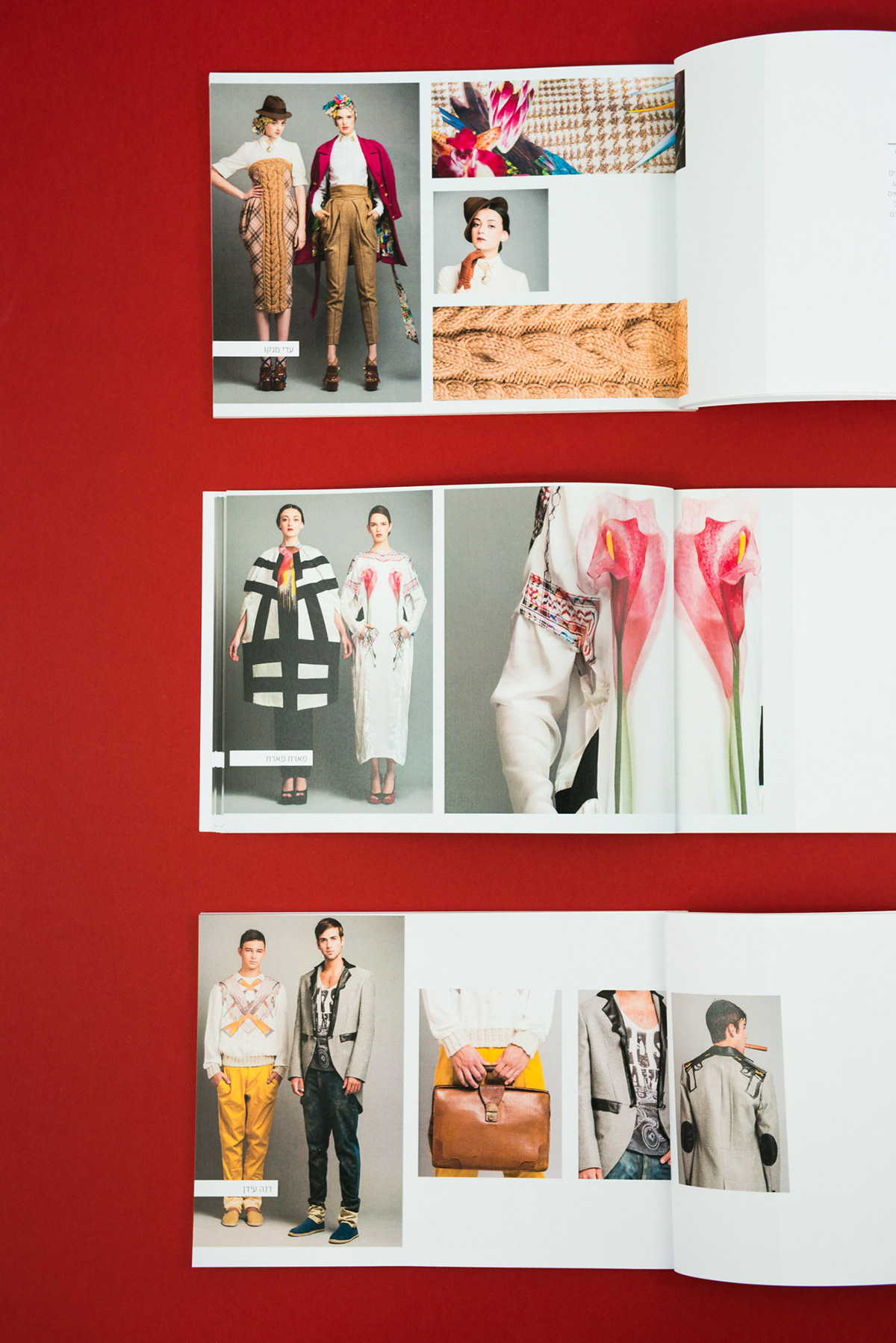 wizo fashionshow graduate Show design lay-out creative typo portfolio red