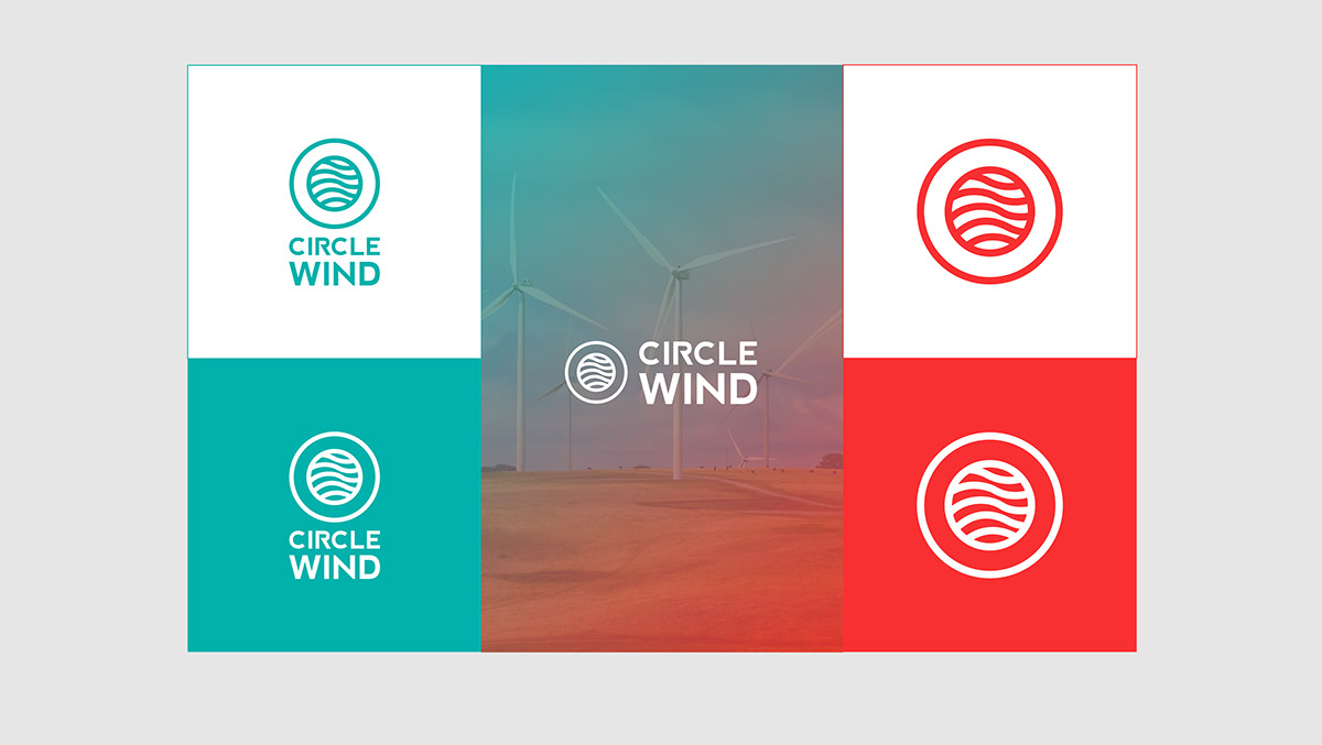 circle wind energy natural Logo Design logo khaerulrisky branding  identity windmill