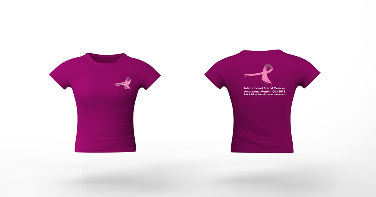 breast cancer awareness rak UAE pins shirt