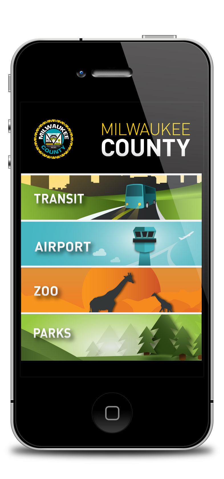 Mobile app Milwaukee milwaukee county app zoo Park airport Transit