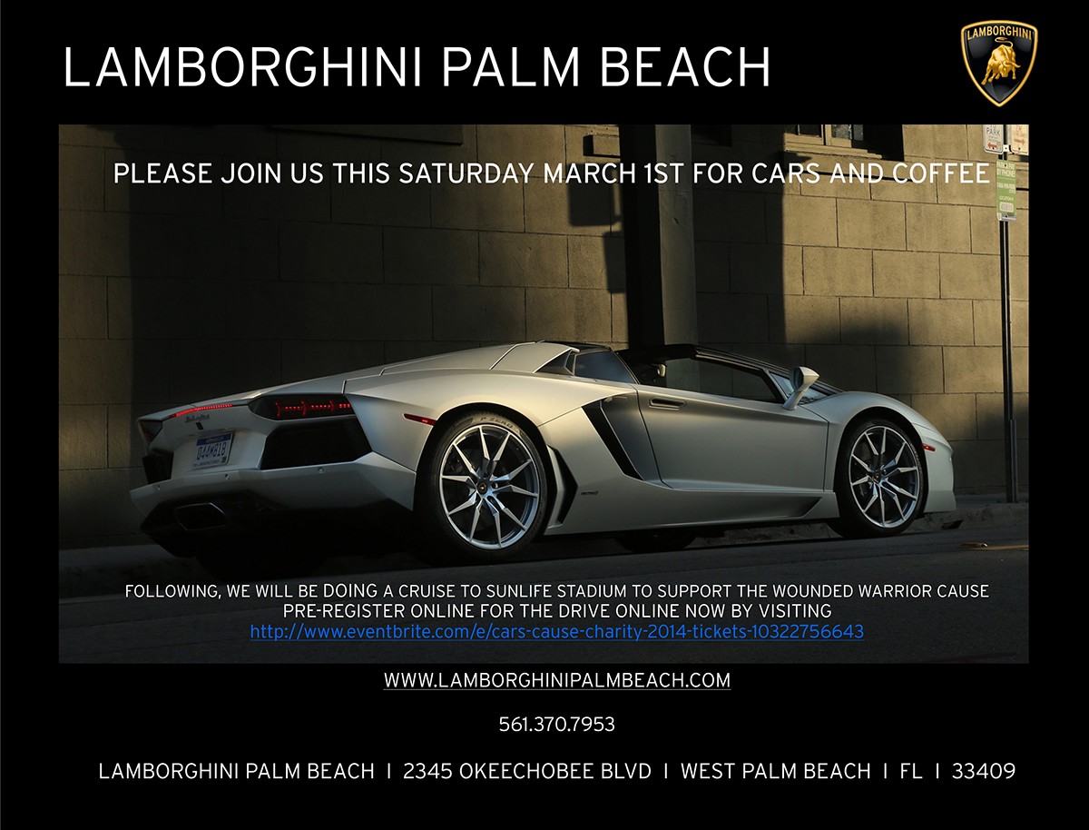 Lamborghini Palm Beach Logo Design event planning Advertising  marketing  