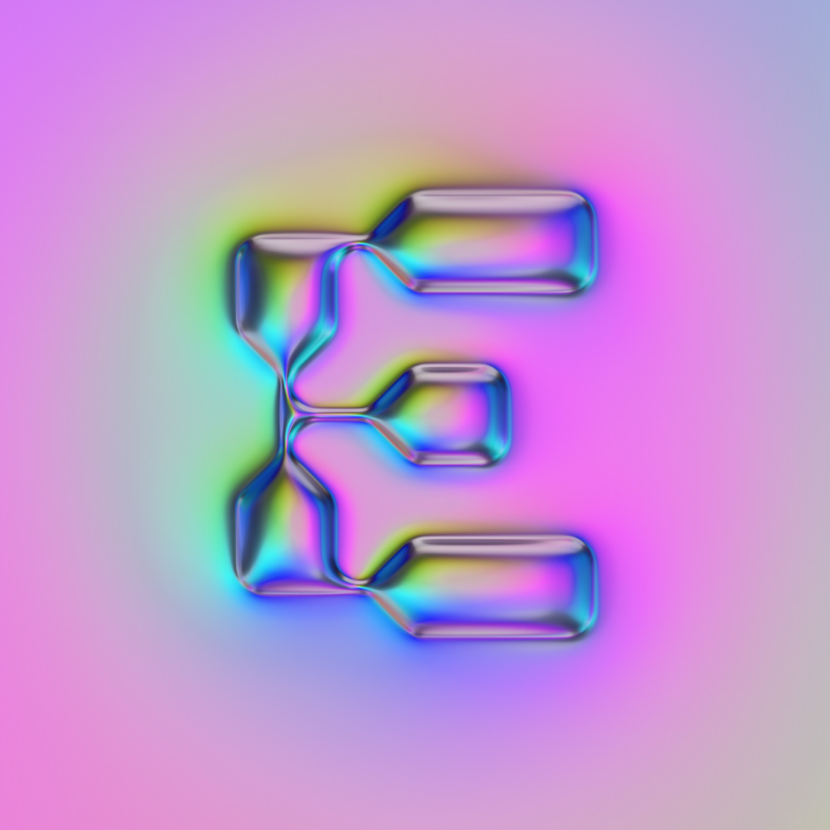 36 days 36daysoftype lettering typography   chrome glass metallic reflection refraction type design