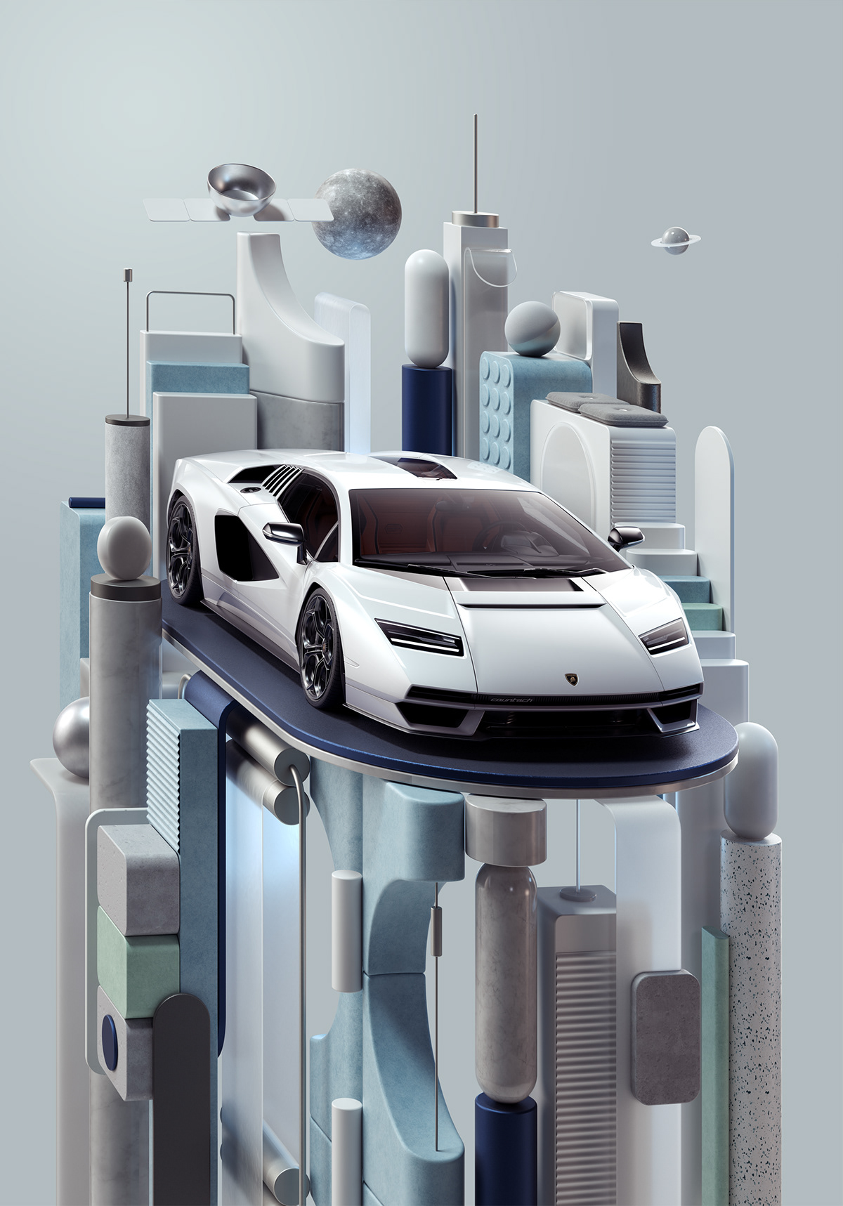 3D automobile car cinema4d design Digital Art  ILLUSTRATION  inspiration octane Racing