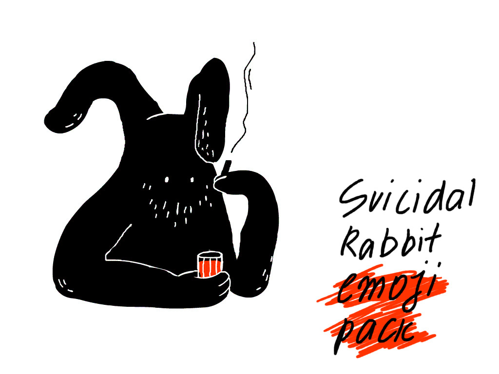 animation  gif Halloween creepy Character design  rabbit ILLUSTRATION 
