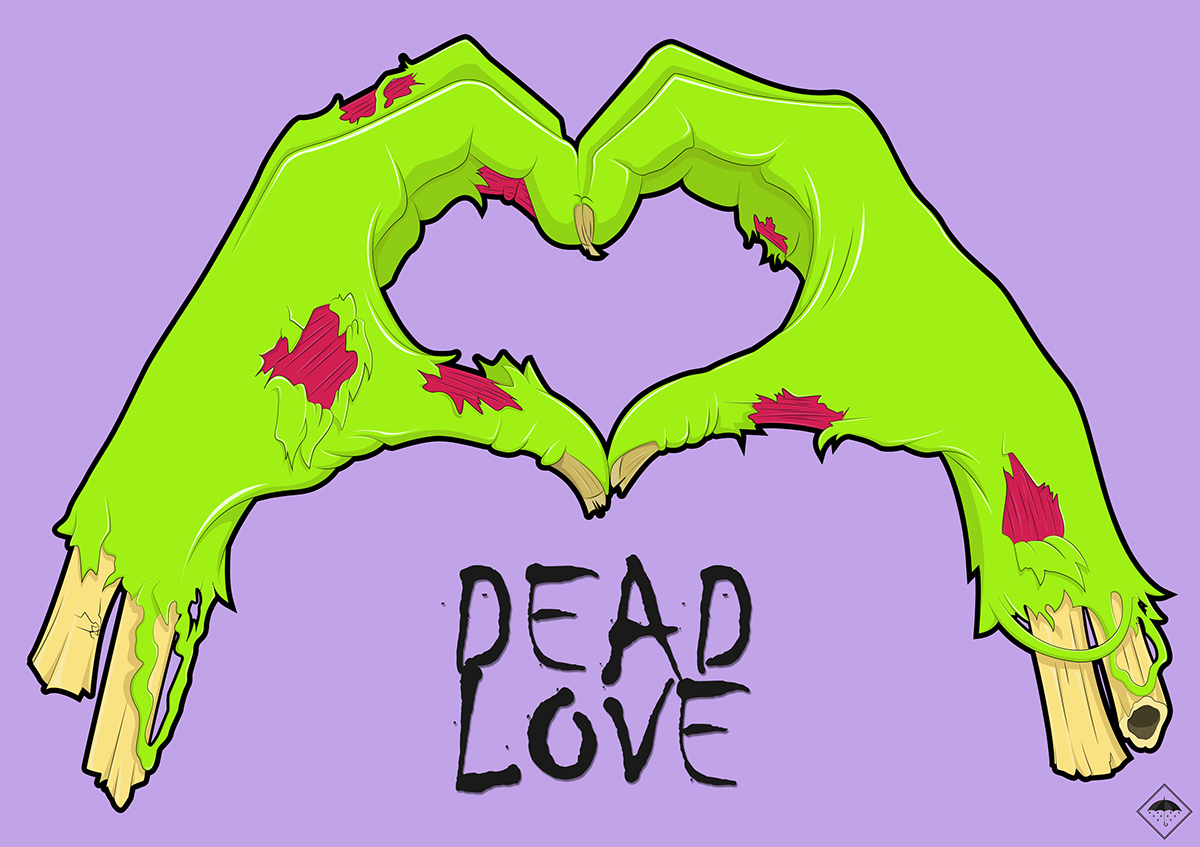 Sumizon Illustrator adobeillustrator vector vetor Brazil Brasil londrina Zumbi deadlove Love zombie dead hands heart