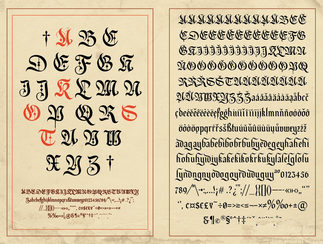 tipografia caligrafia diseño gráfico Blackletter gotica