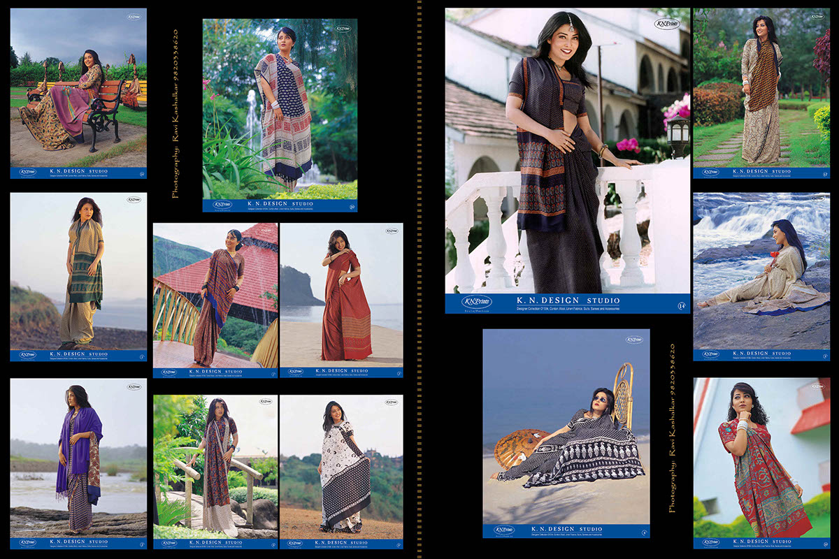 Catalogues for saris dresses and garments