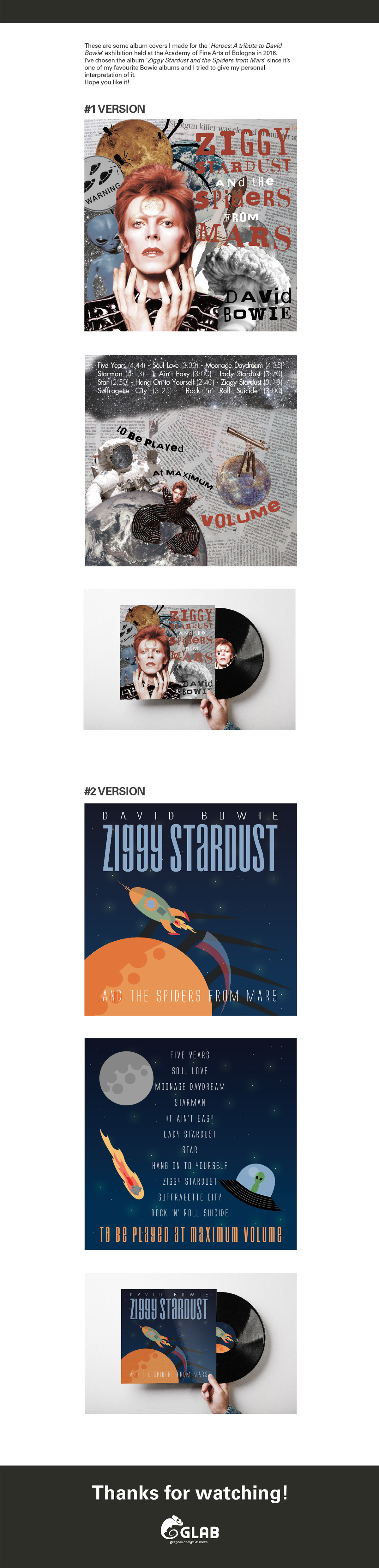 david bowie album cover Ziggy Stardust music dadaism Space  graphic design  ILLUSTRATION  spiders from mars MUSIC RECORD