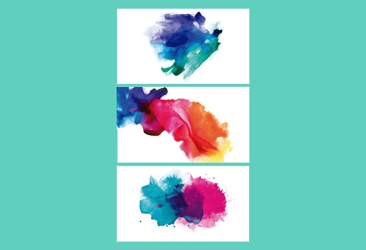 watercolor psychologist business card colors Spots abstract