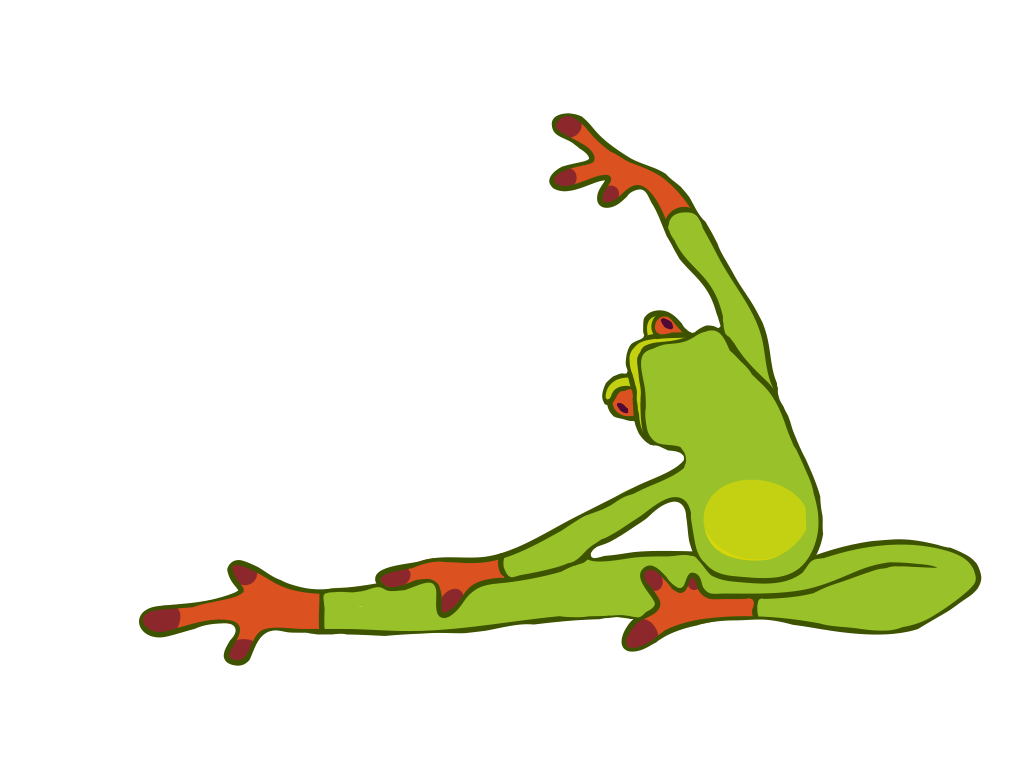 These are some icons of frogs doing yoga that I made to advertise yoga clas...
