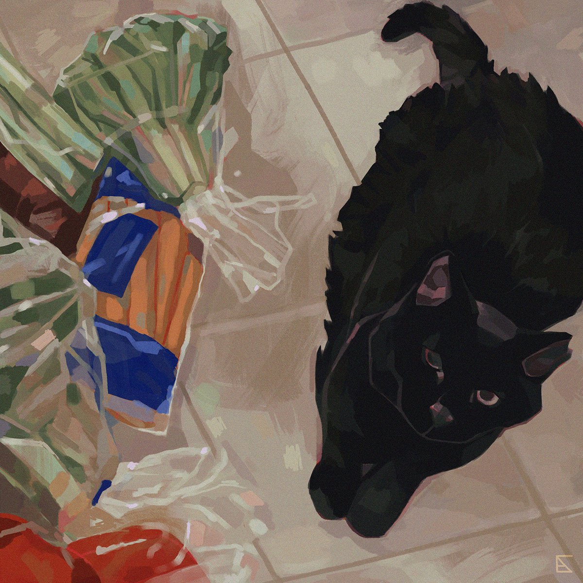 ILLUSTRATION  painting   Cat pastel