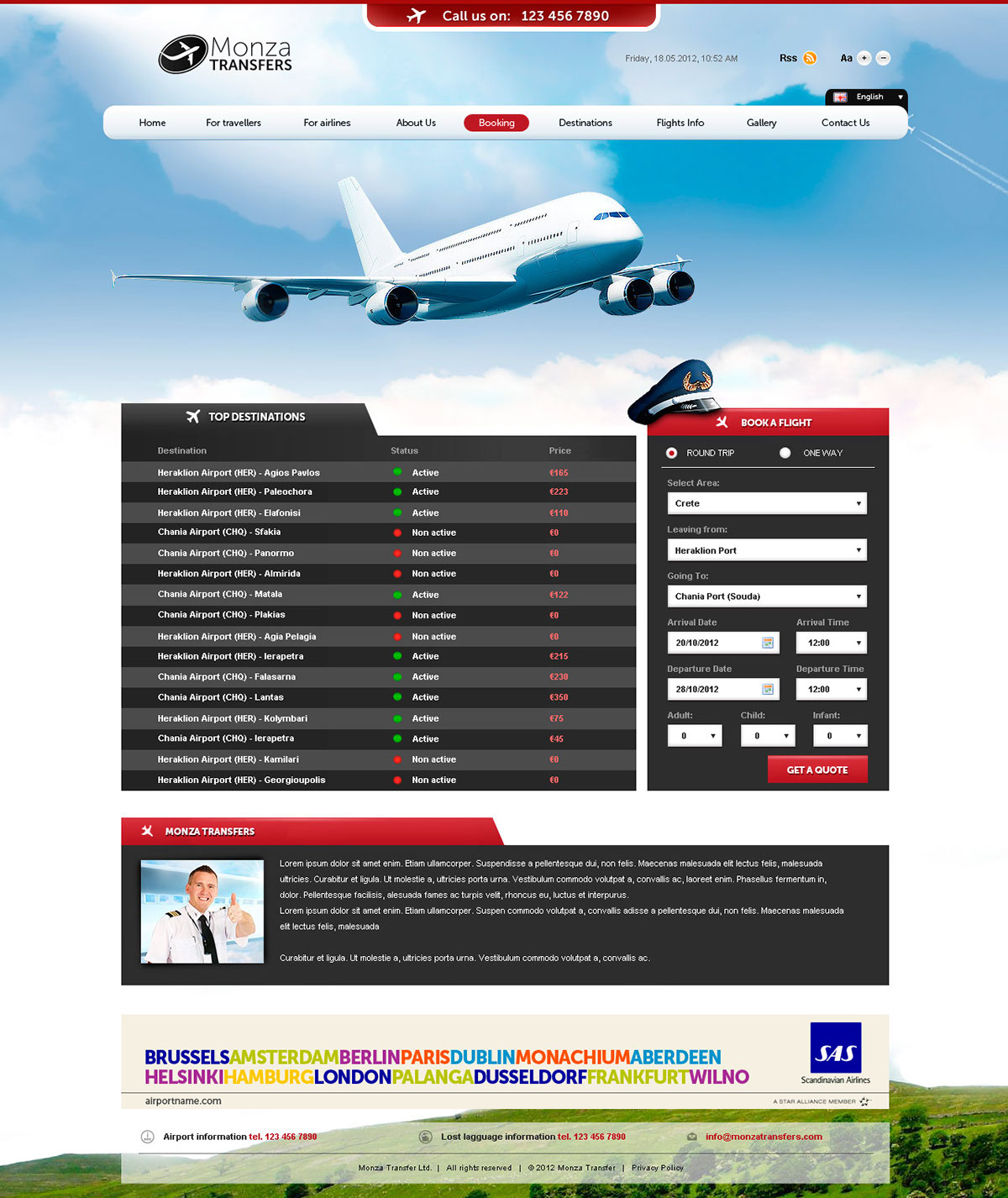 transfers www flight bus design Webdesign photoshop UX UI