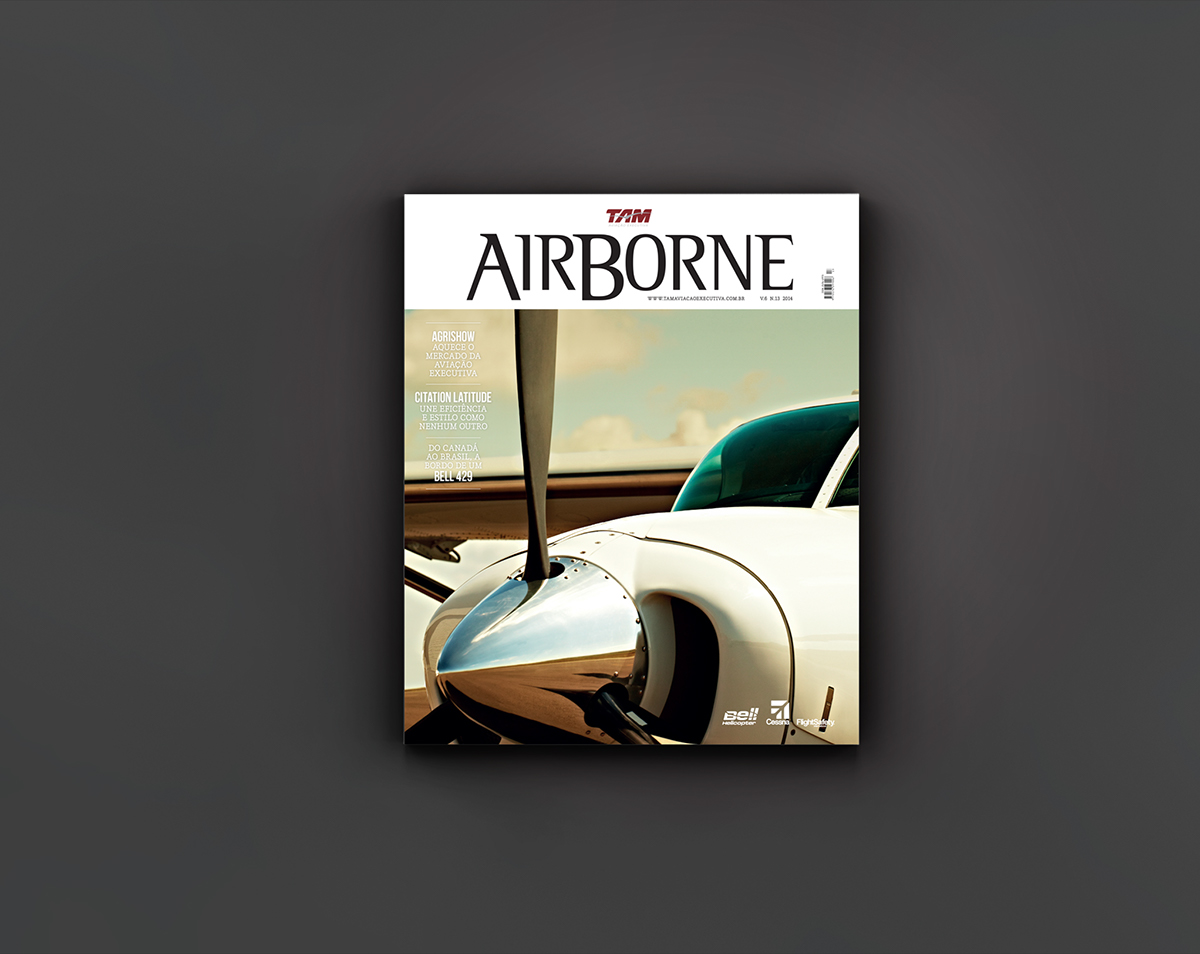 Tam Aviação Executiva Airborne Aviação designer editorial designer gráfico bell Cessna Flight Safety magazine