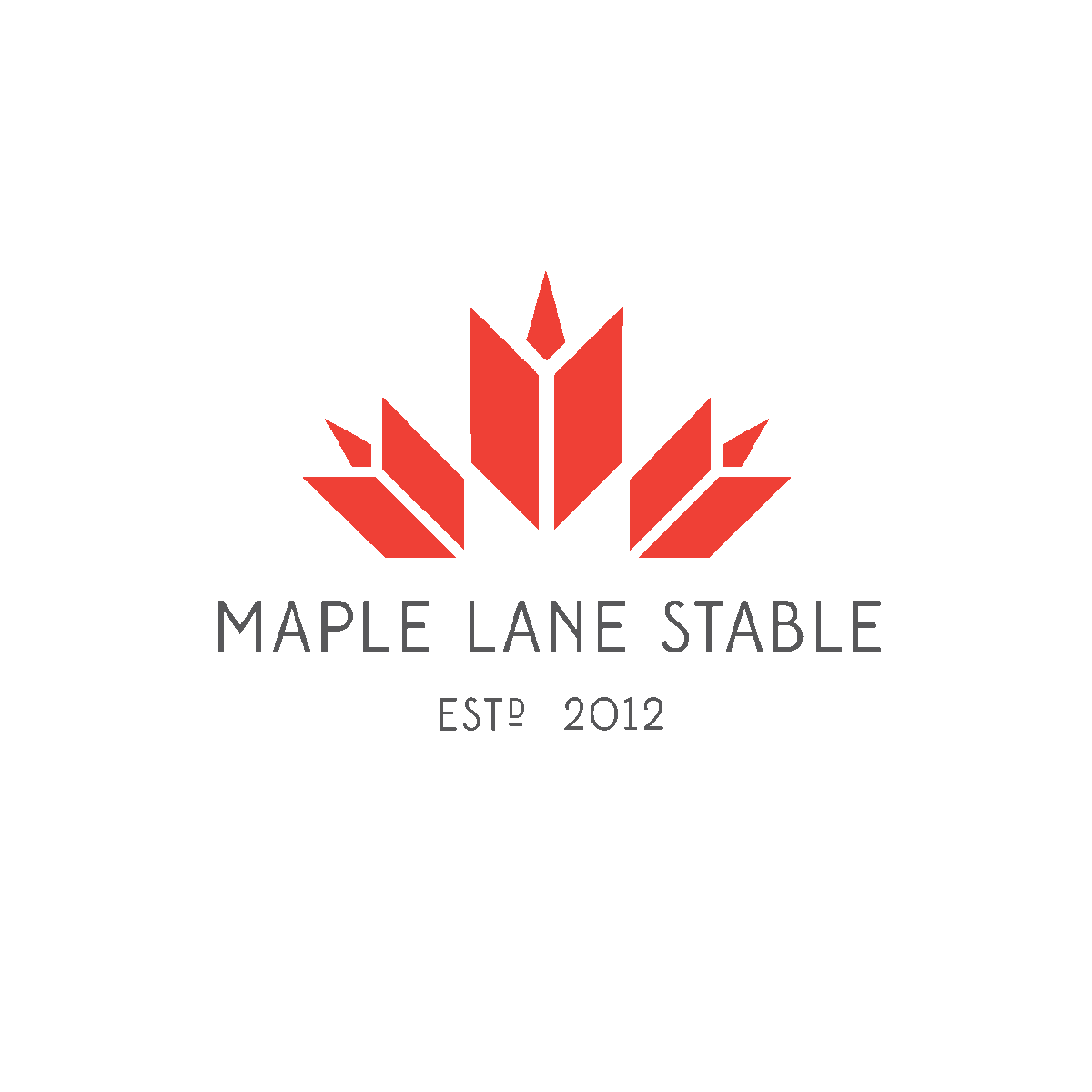 equestrian maple stable Canada Maple Leaf  Canadian horse farm logo identity