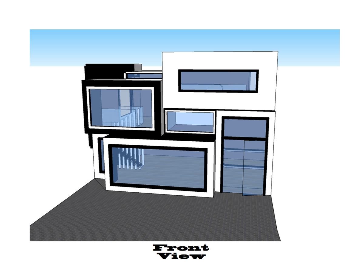design modern home linear SketchUP google black White minimal