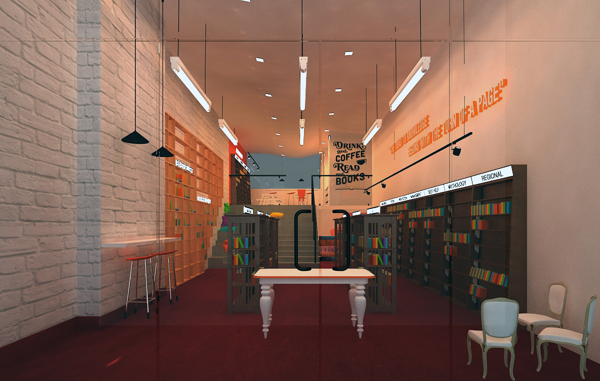 ankeetkavaiya Space design Retail design National institute of desig NID book store co-working space indian books retail strategy library bibliothèque Book store Design ankeet Kaagaz
