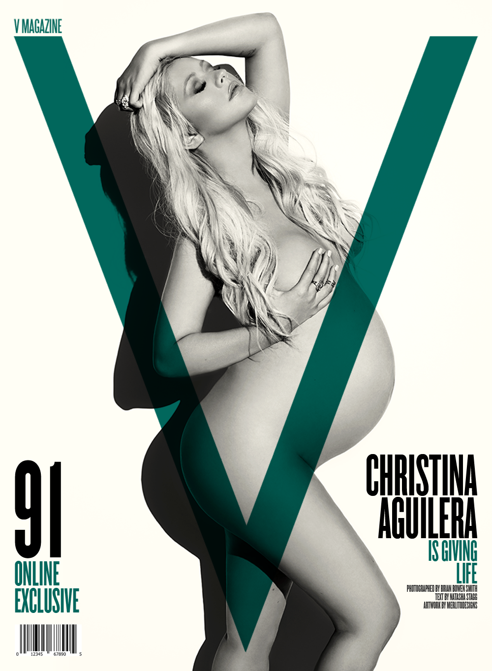 v magazine Christina Aguilera xtina Magazine Cover fashion magazine MerlitoDesigns Merlito Designs