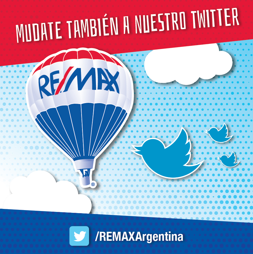 Remax inmobiliaria facebook twitter brand logo poster Tarjetones