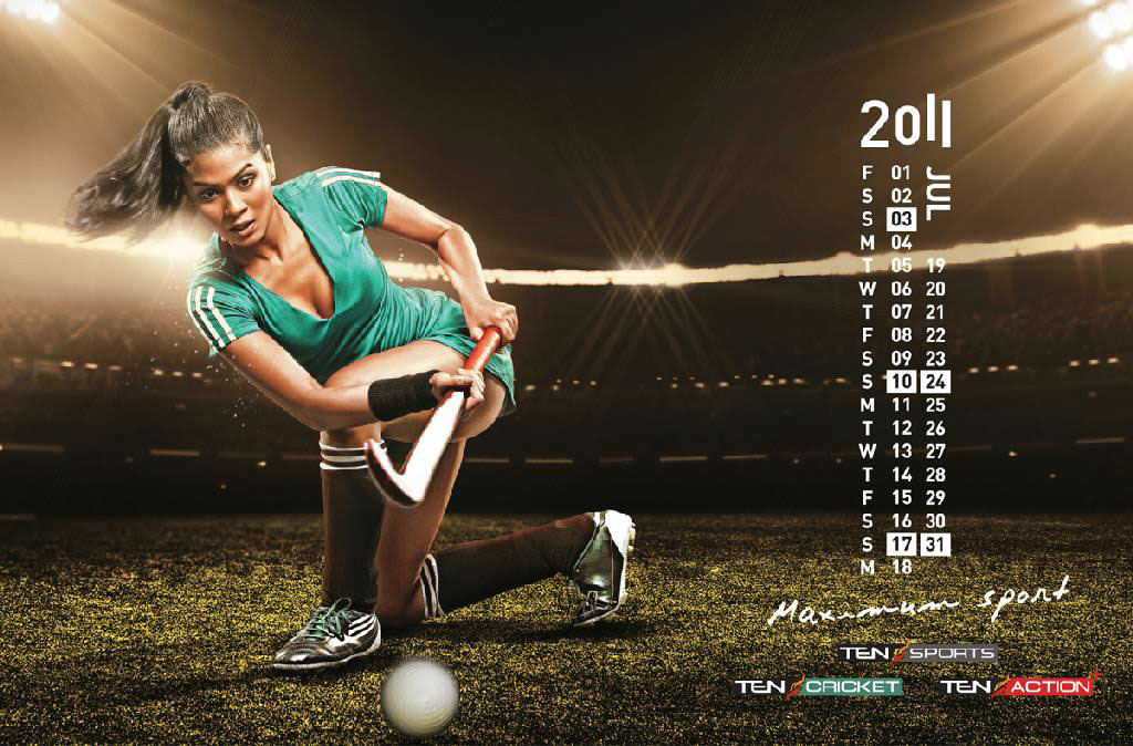 Image Compositing sports Ten Sports Calender