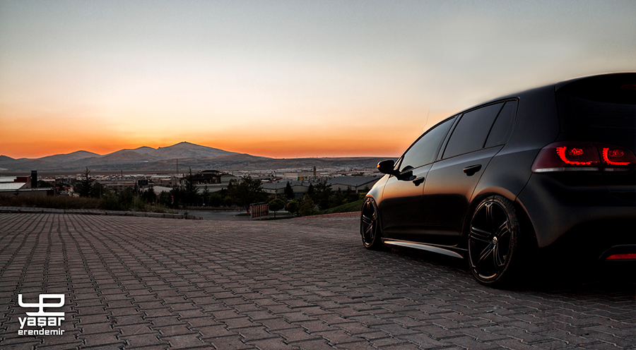 otomobil automotivephotograpy retouch golf VW car Canon sunset