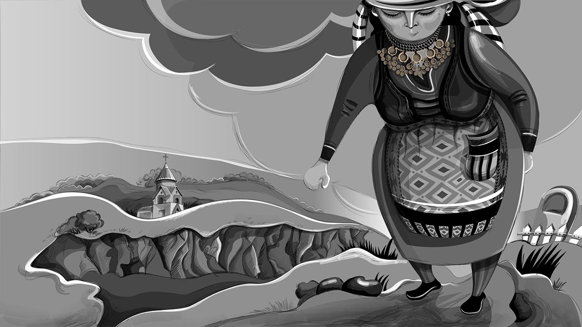 ILLUSTRATION  book illustration design 2D Adobe Illustartion vector woman old woman Armenia best