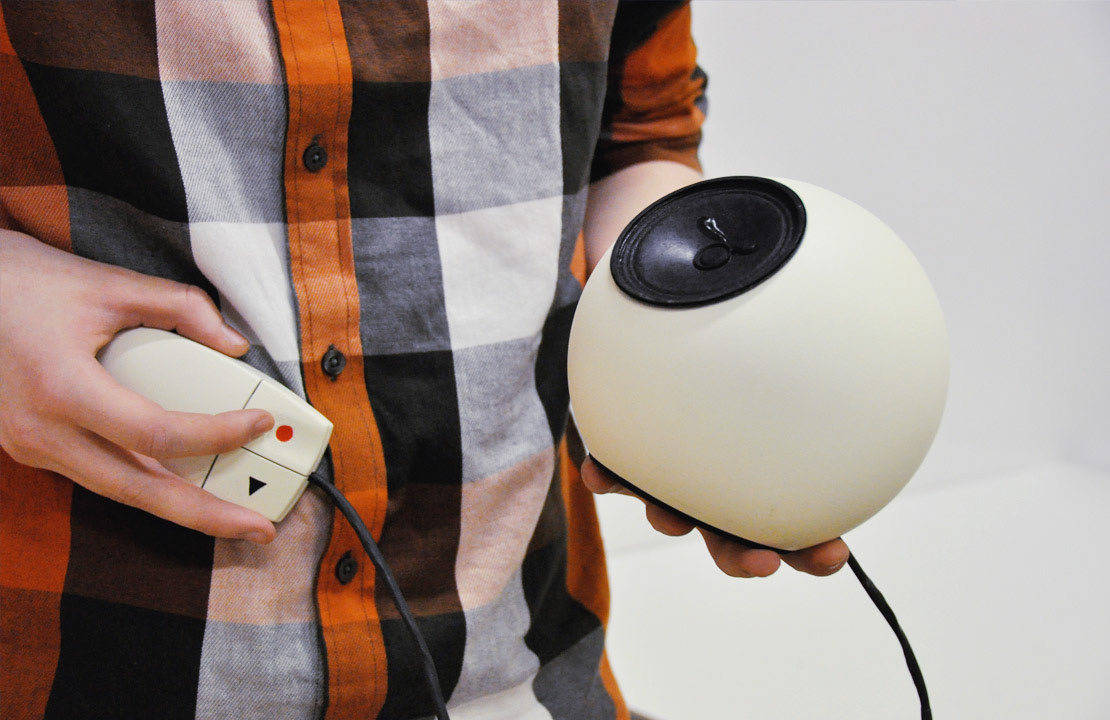 sound record tinker speaker surface mouse ball Arduino Physical Interaction