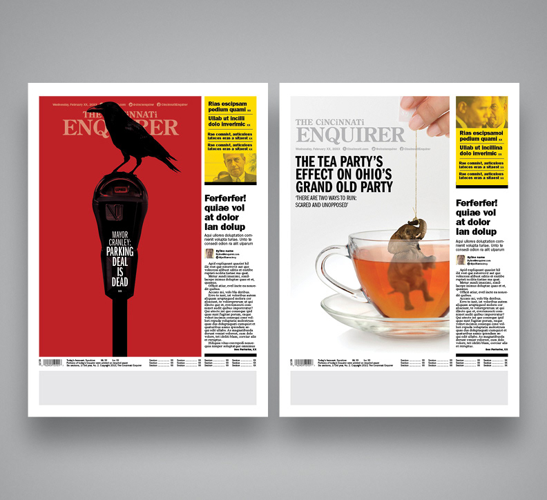 redesign newspaper cincinnati enquirer compact red process