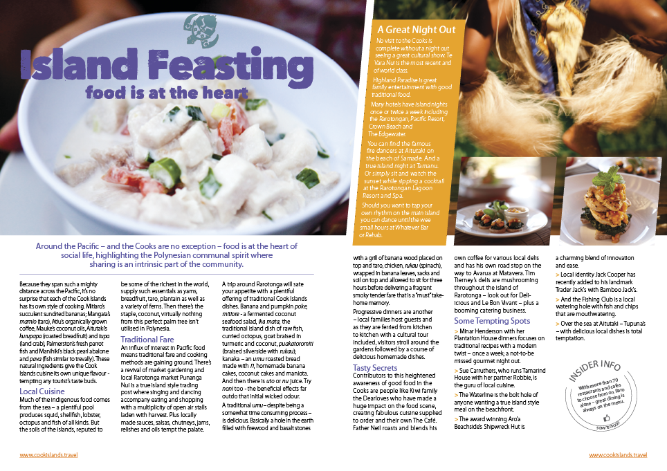 cook islands  Insiders Guide brochure