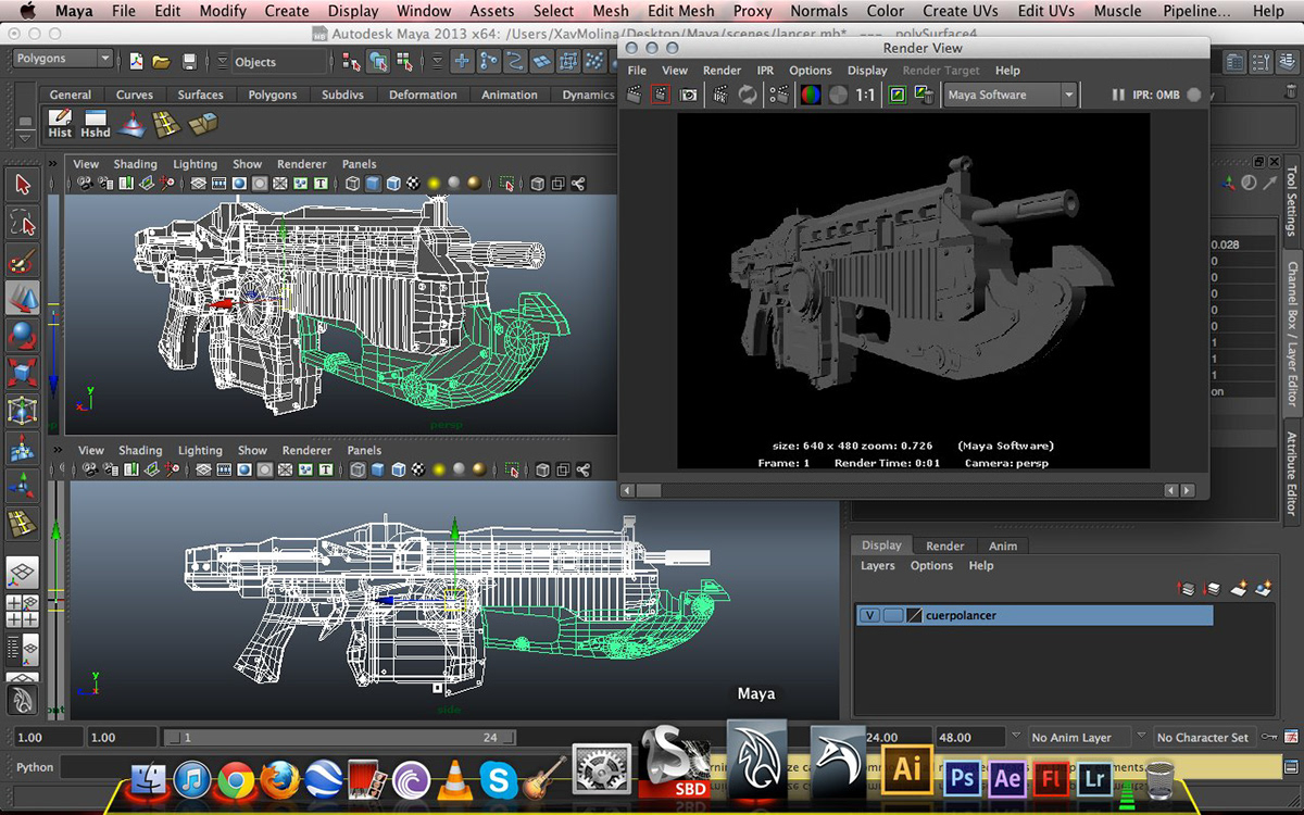 lancer Gears of War autodesk maya