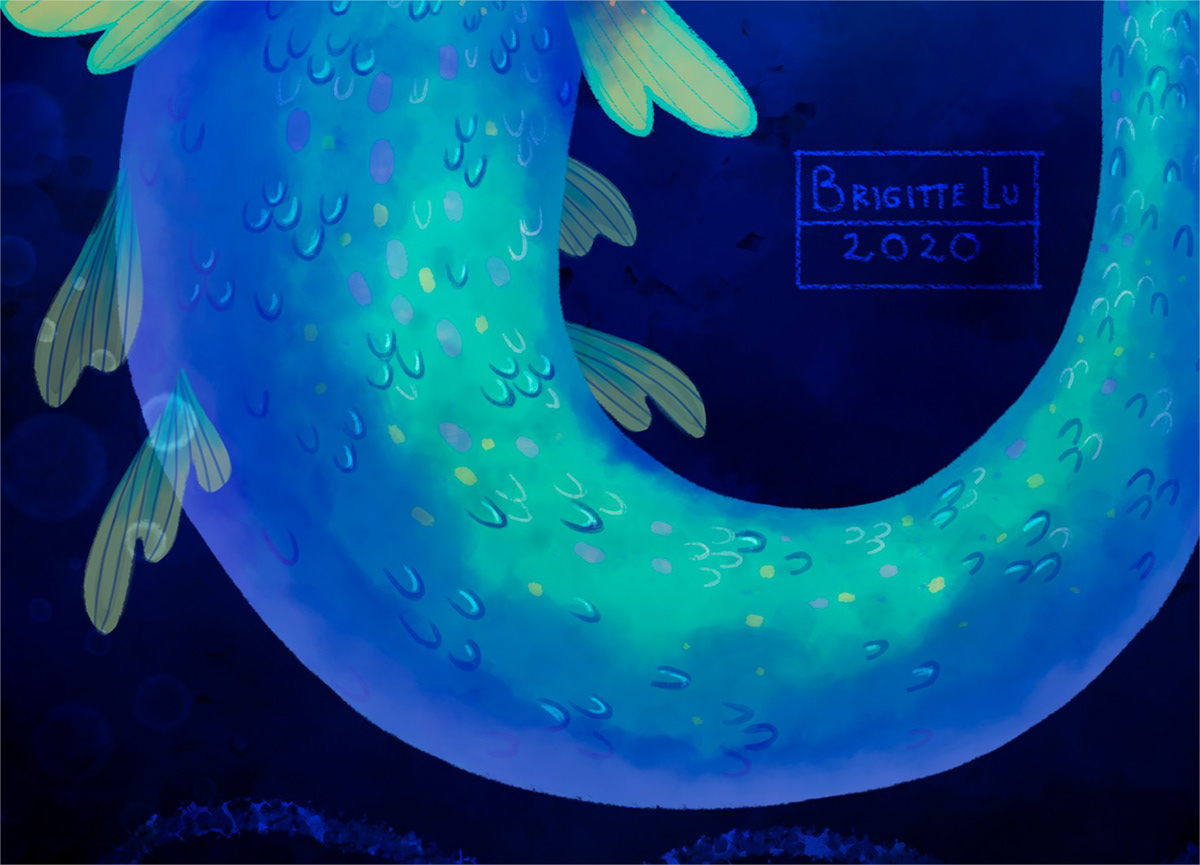 blue Character fantasia fantasy girl kawaii mermaid Original sirena woman
