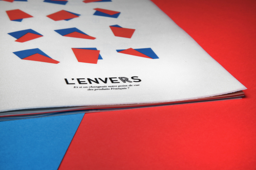 made in France blue red L'envers  
