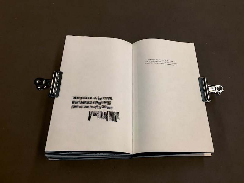 Jonestown type book design