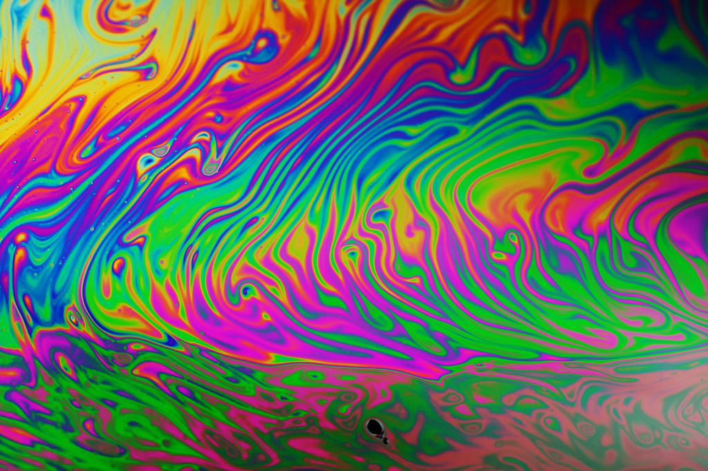 bubbles colors cosmos Space  macro rainbow color photo Picture