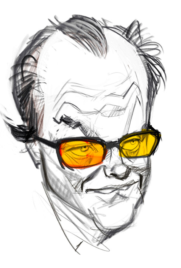 Jack Nicholson  caricature   portrait  painting  humor satire