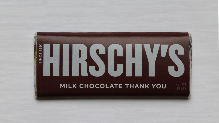 hershey hirschy bar chocolate thank You thank you thankyou Resume creative student matthew hirsch