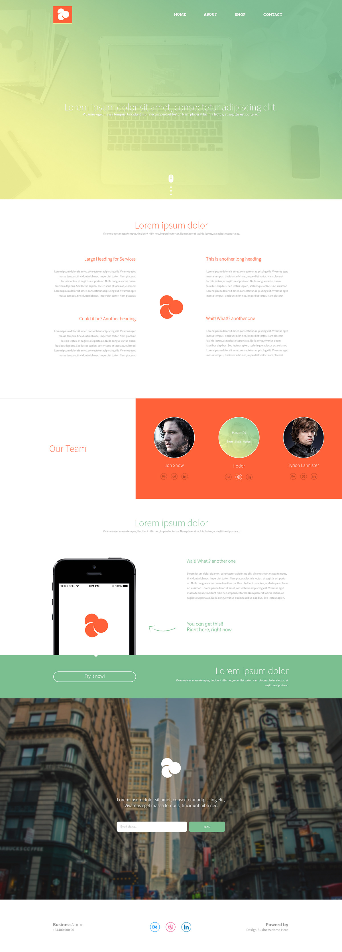 UI ux design Web development orange moderen   clean app concept white space flat minimal atebit