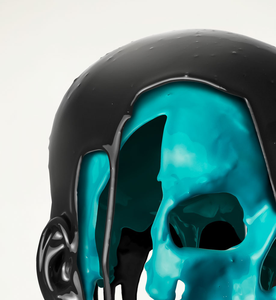 skull skulls digital photoshop manipulated drip Liquid splash death life chezrump hollingworth art graphic colours