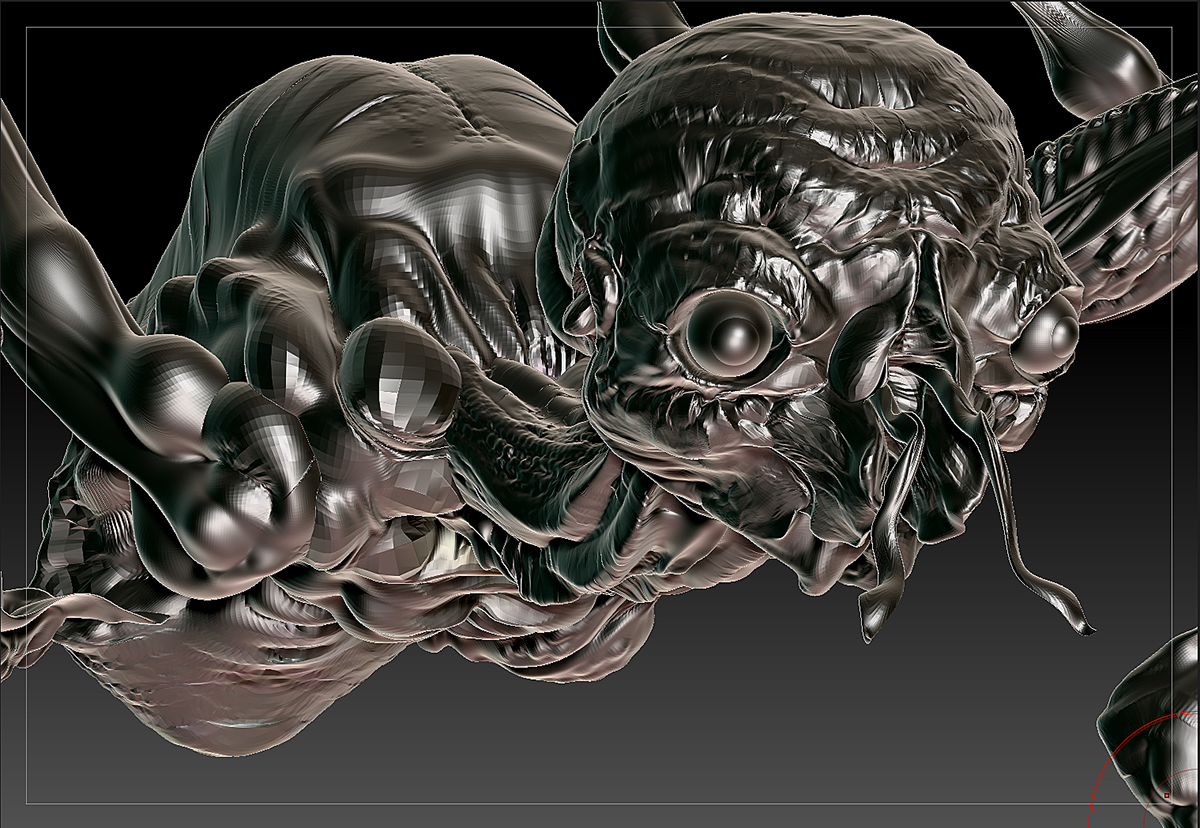 Zbrush 3D Esculpido Decheco alienígena