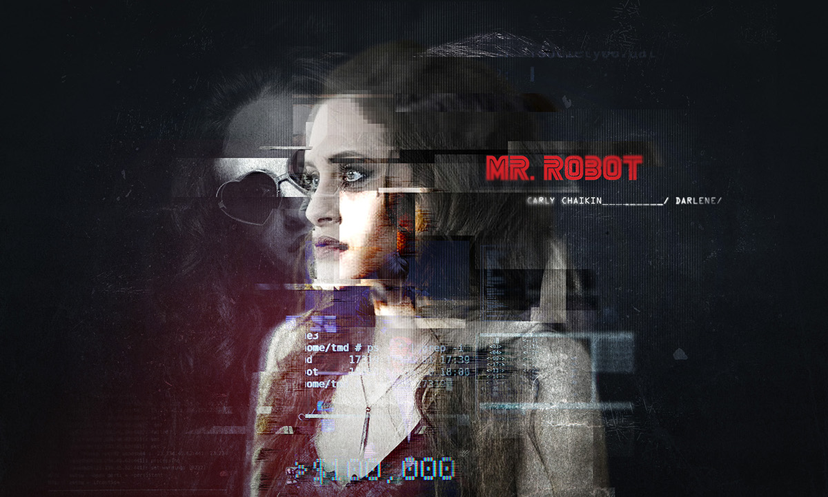 Mr Robot Style Frames screen Main title tv series digital motion Glitch