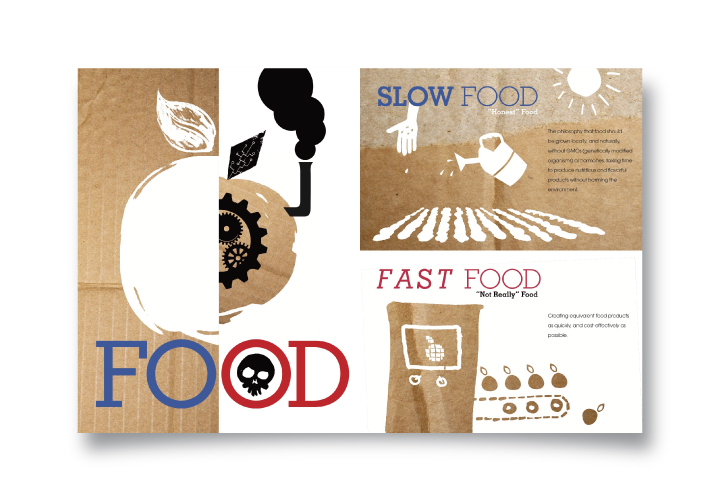 info graphics information graphics infographics slow food Fast food construction paper craft cut paper handmade