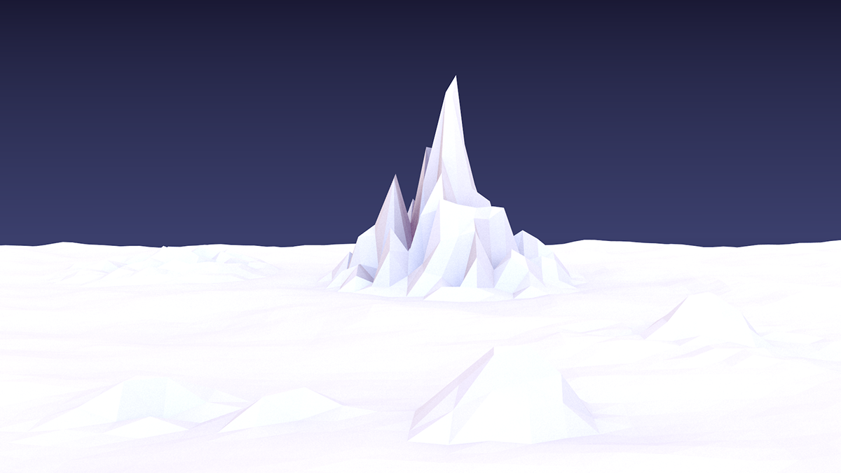 Low Poly lowpoly low-poly art blender 3D Lowpolyart ice Landscape winter geometric low poly landscape polygon poly