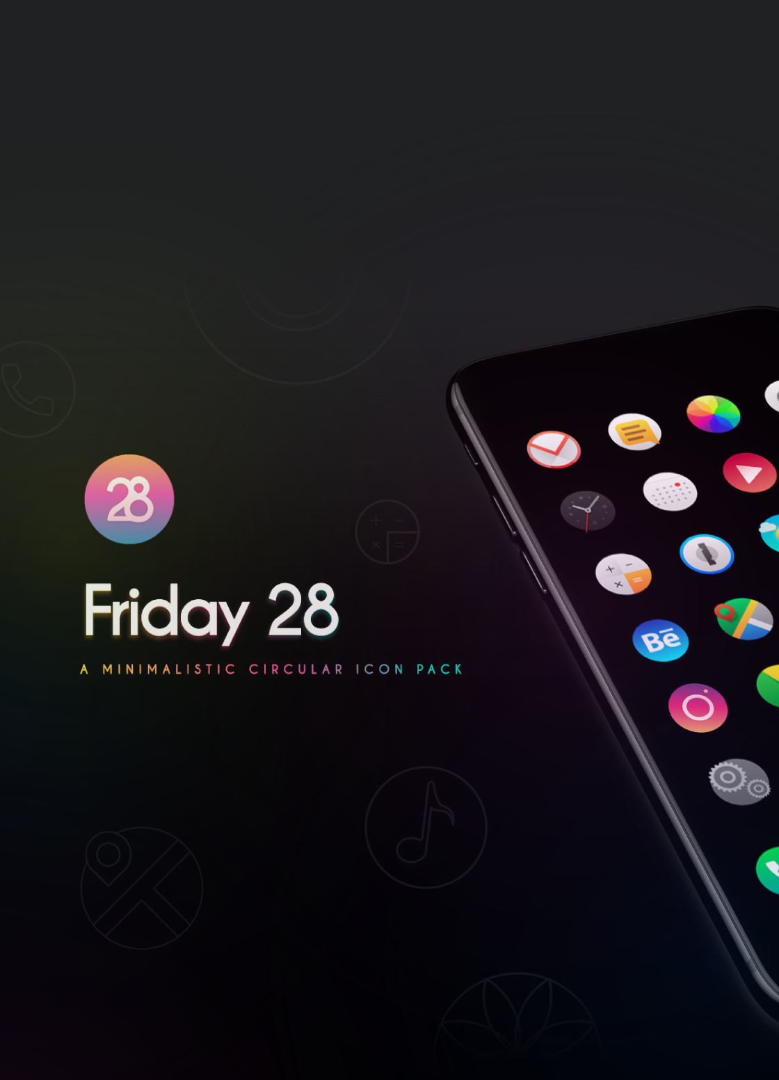 Icon circular android minimalistic apps Personalisation customization