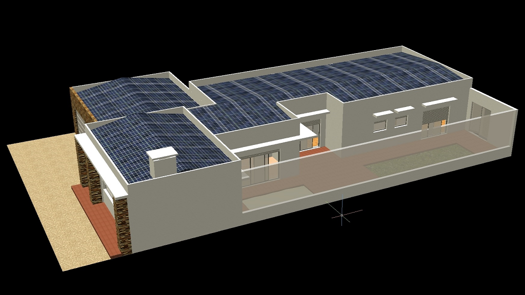 AutoCAD 3D Land Rover Electric Defender solar house